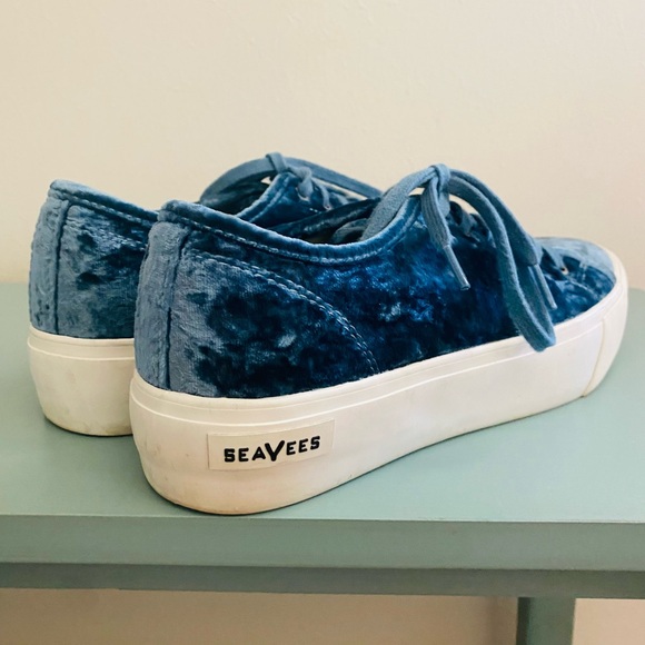 SeaVees Monterrey Platform Size 10 Crushed Velvet - Picture 4 of 8